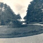 Voorpark met boerenhuuske ca 1920, Stania State (Friesland, Oenkerk) [bron: Rita Radetzky]